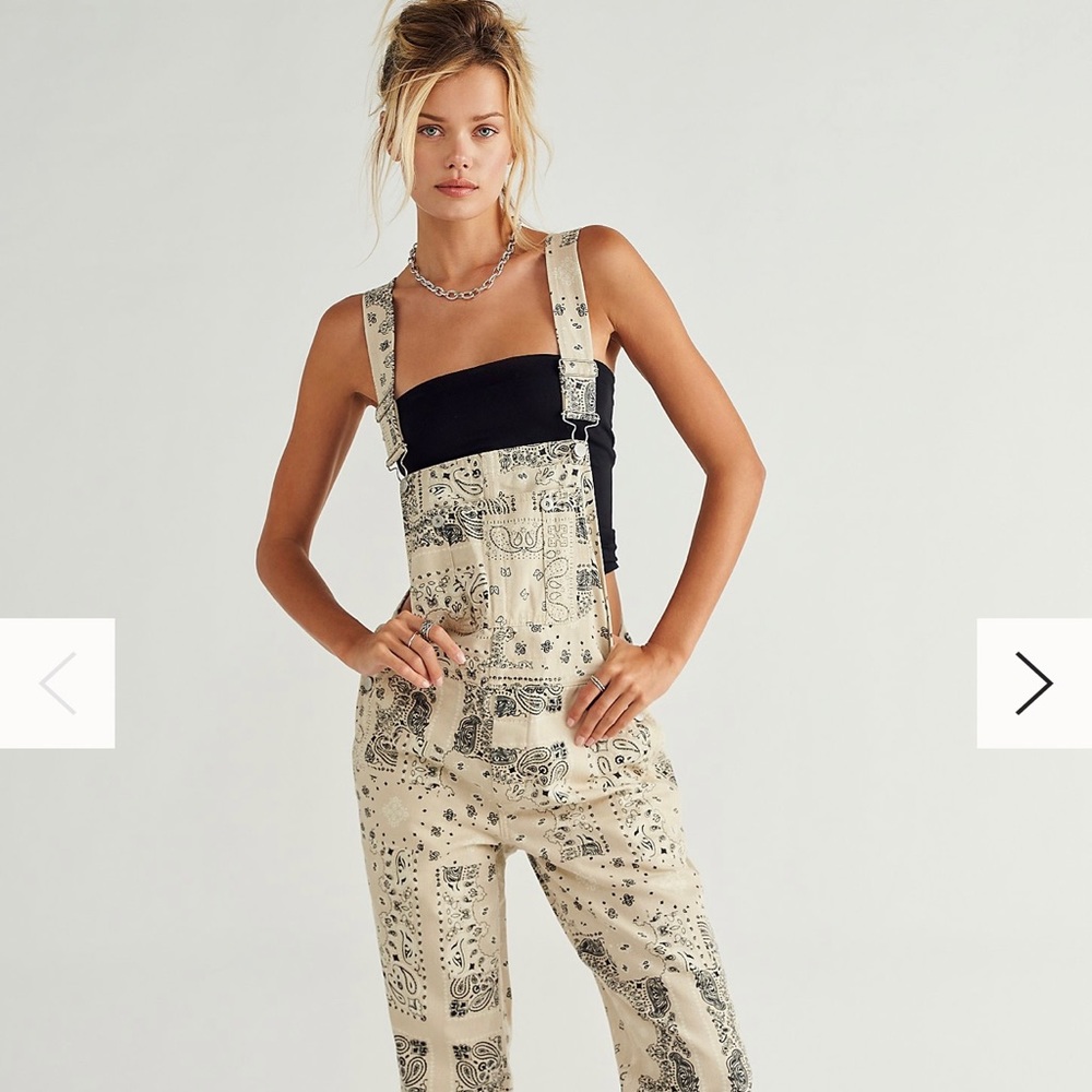 Free People: The Boyfriend Patterned Overalls